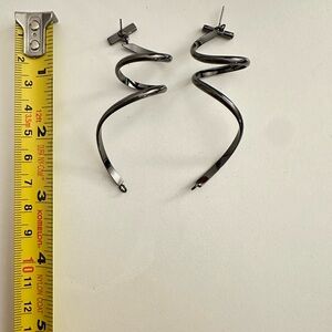 Tuleste Black silver earring stud lightweight New without tag